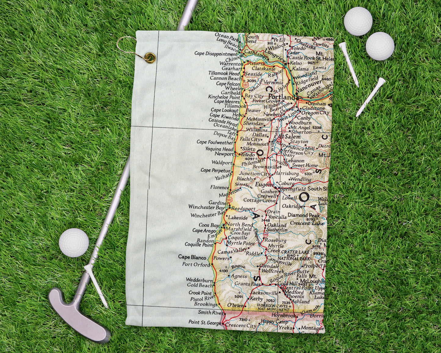 Oregon Coast golf towel primary image