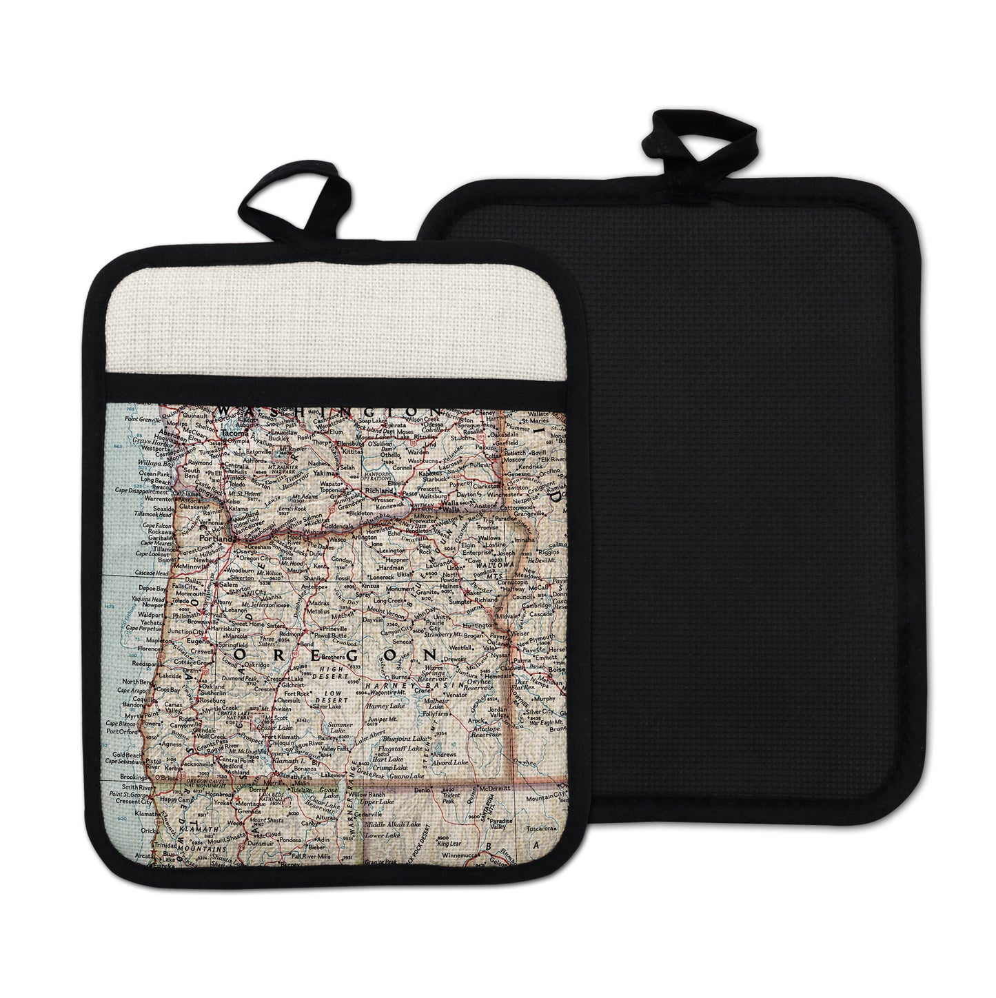Oregon vintage map hot pad kitchen decor
