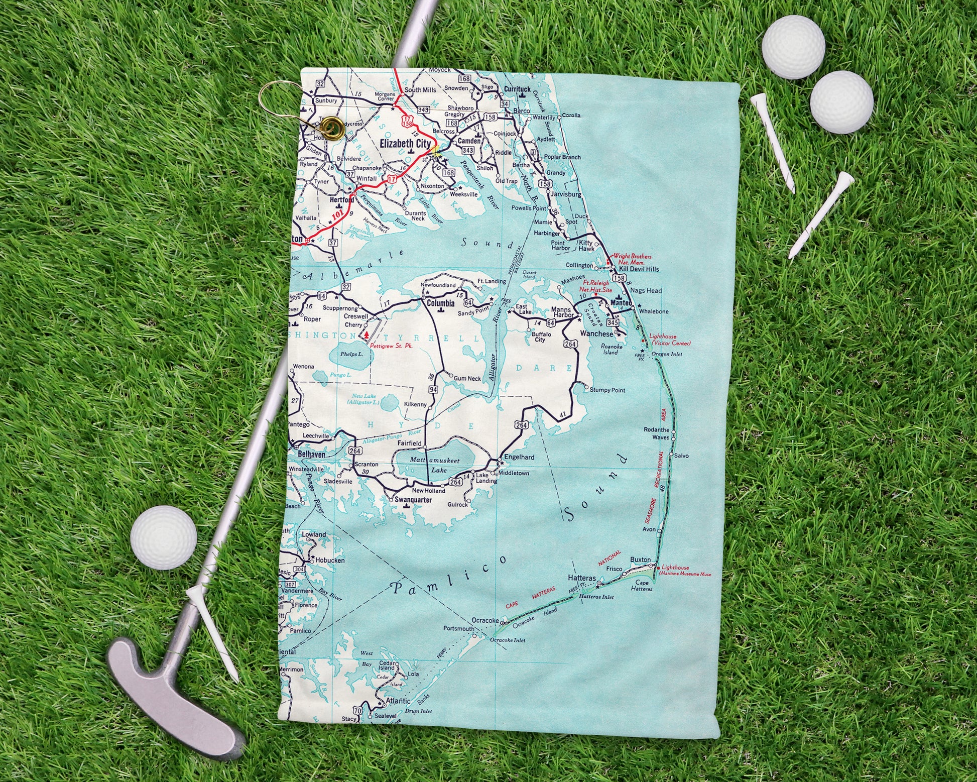 Outer Banks North Carolina golf towel primary image
