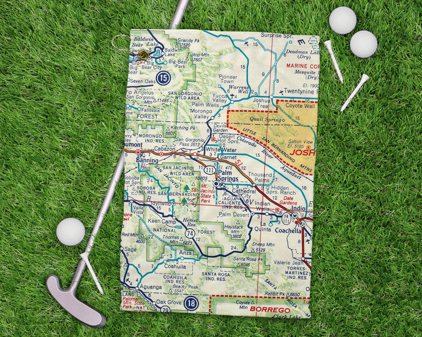 Palm Springs California golf towel primary image