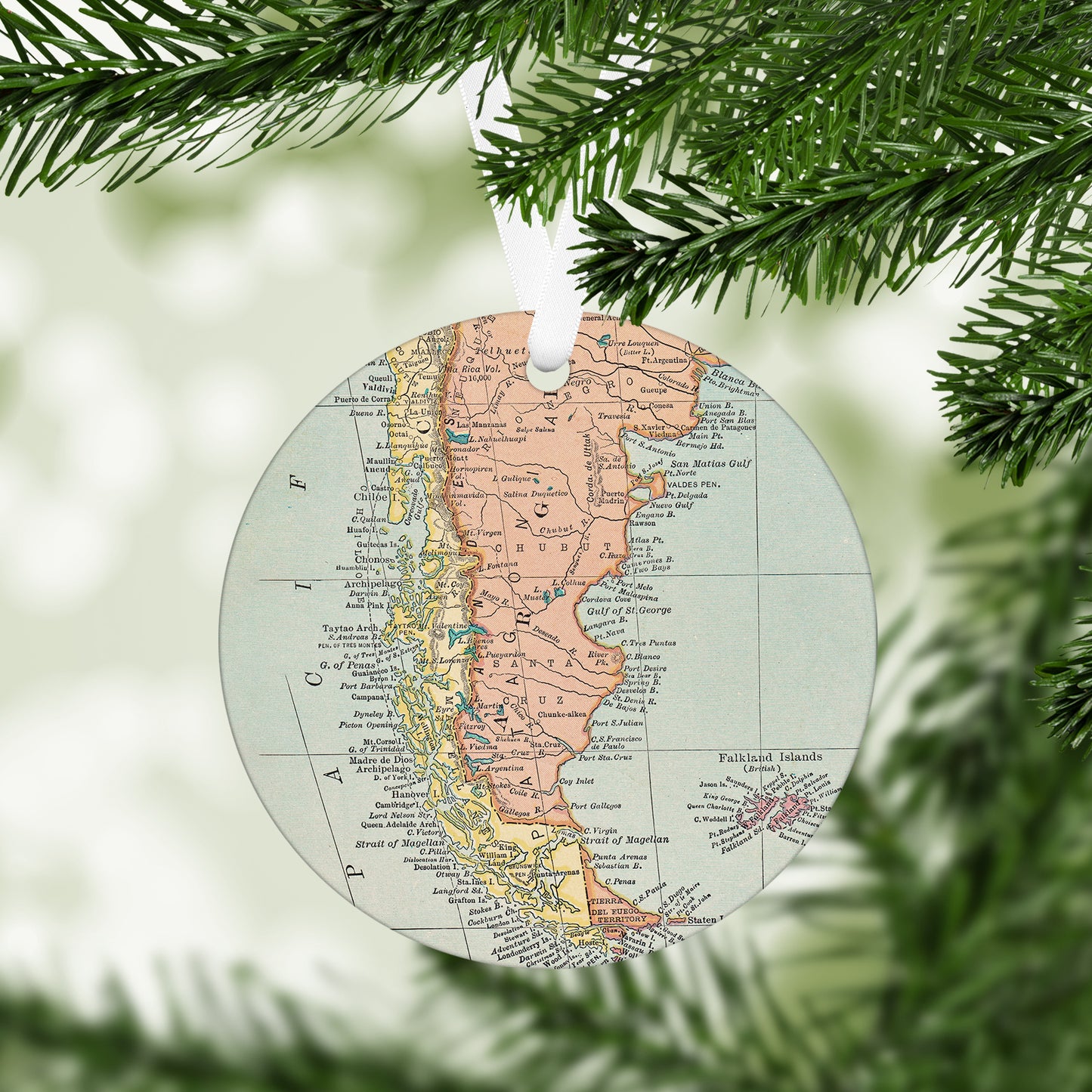 Patagonia Vintage Map Ornament