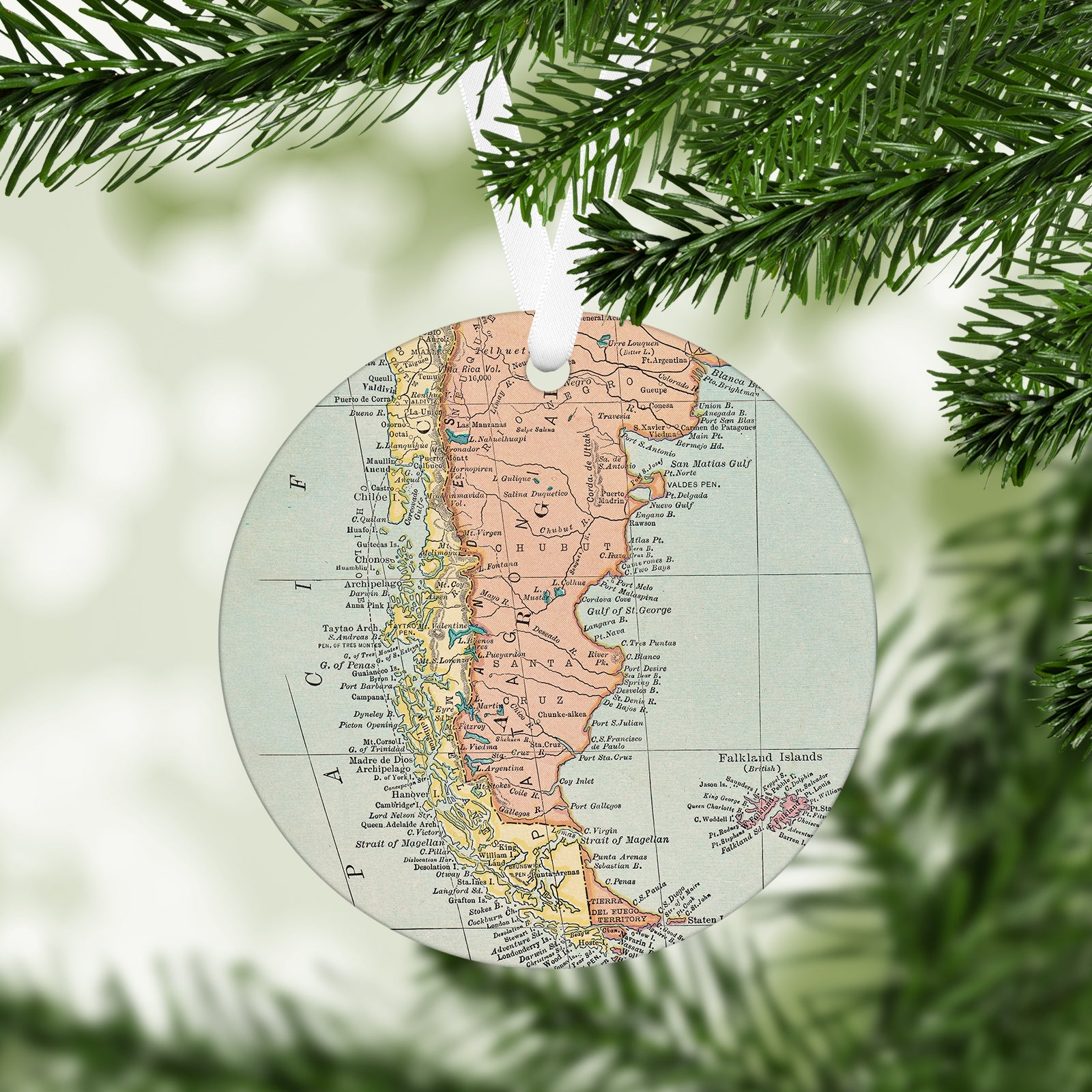 Patagonia Vintage Map Ornament