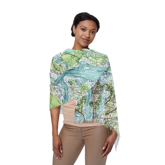 Hilton Head Island South Carolina Vintage Map Scarf