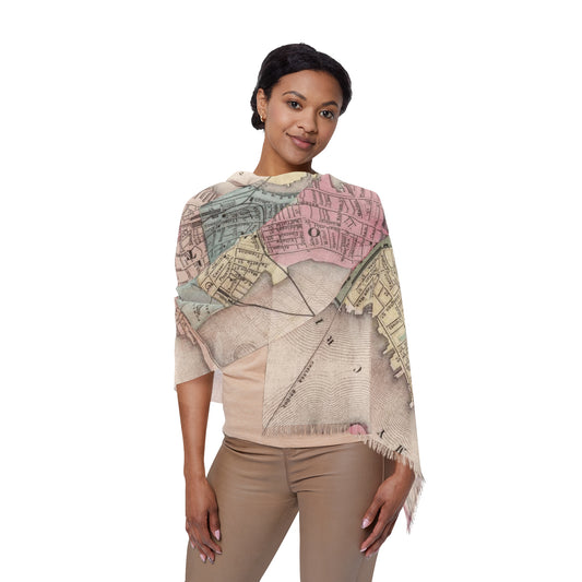 Boston Map Scarf | Vintage-Inspired City Accessory