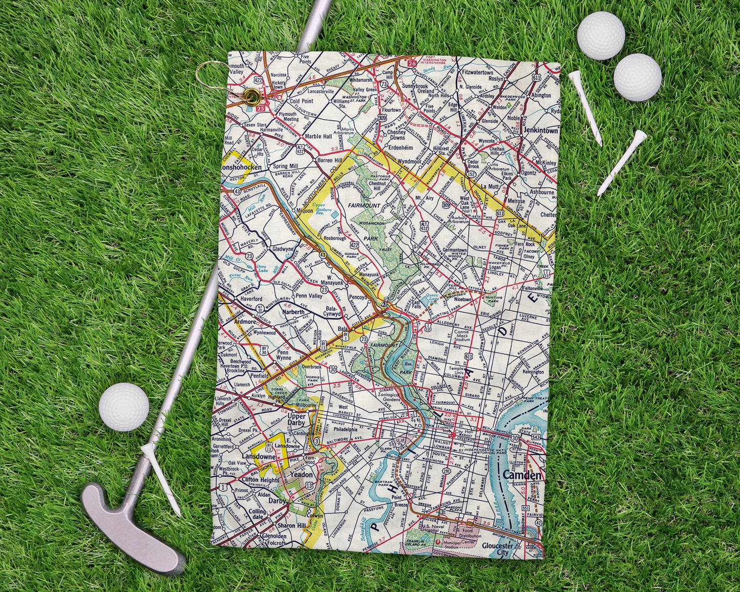 Philadelphia Pennsylvania golf towel primary image