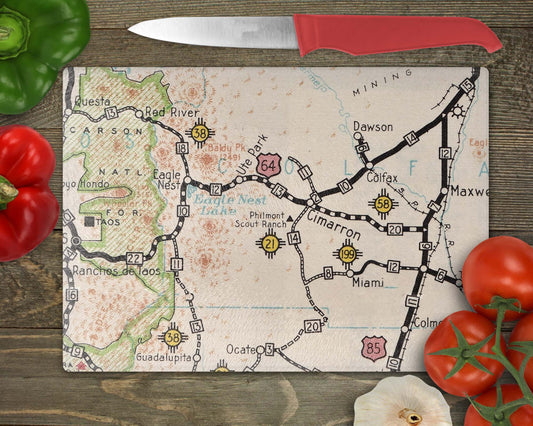 Philmont Scout Ranch Map Cutting Board | Travel Gift | Kitchen Decor