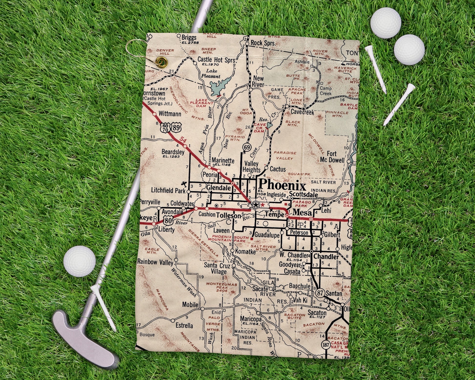 Phoenix Arizona golf towel primary image