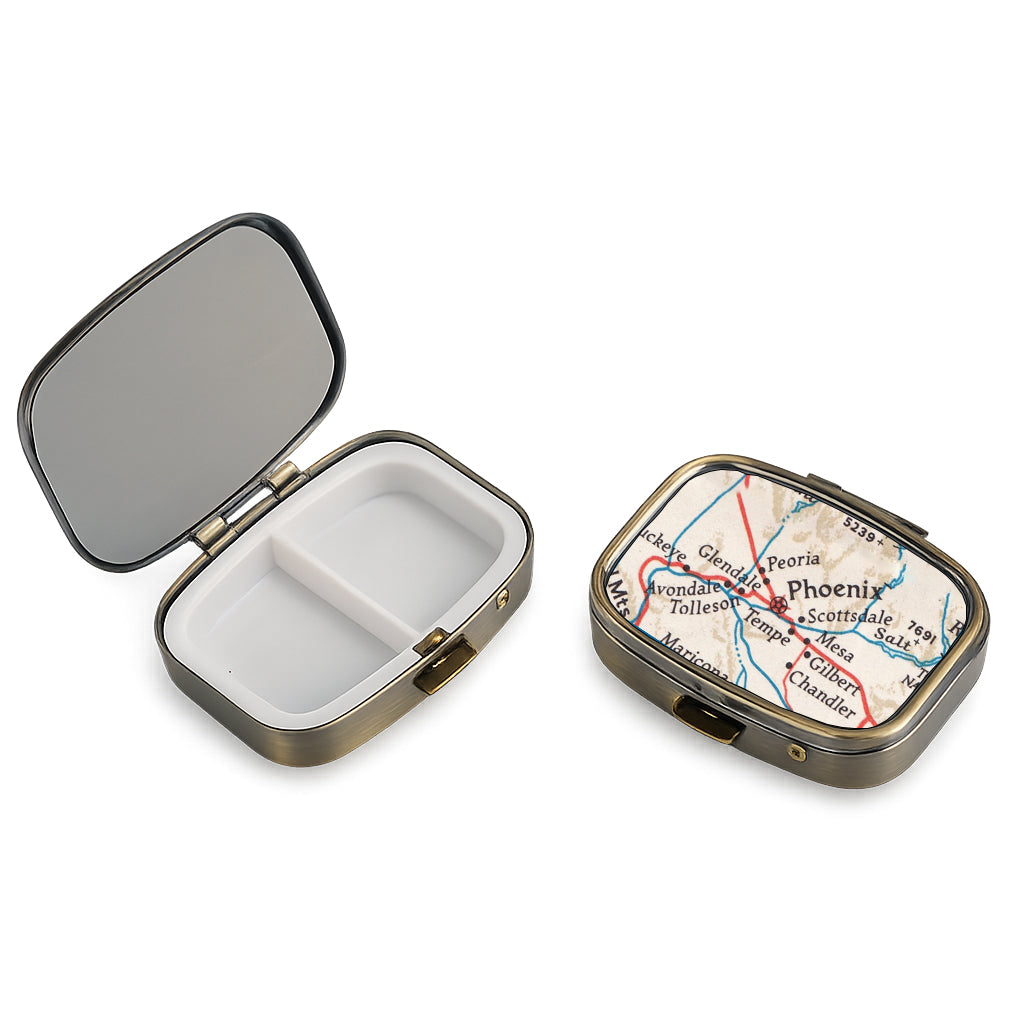 Phoenix Arizona Vintage Map Pill Case