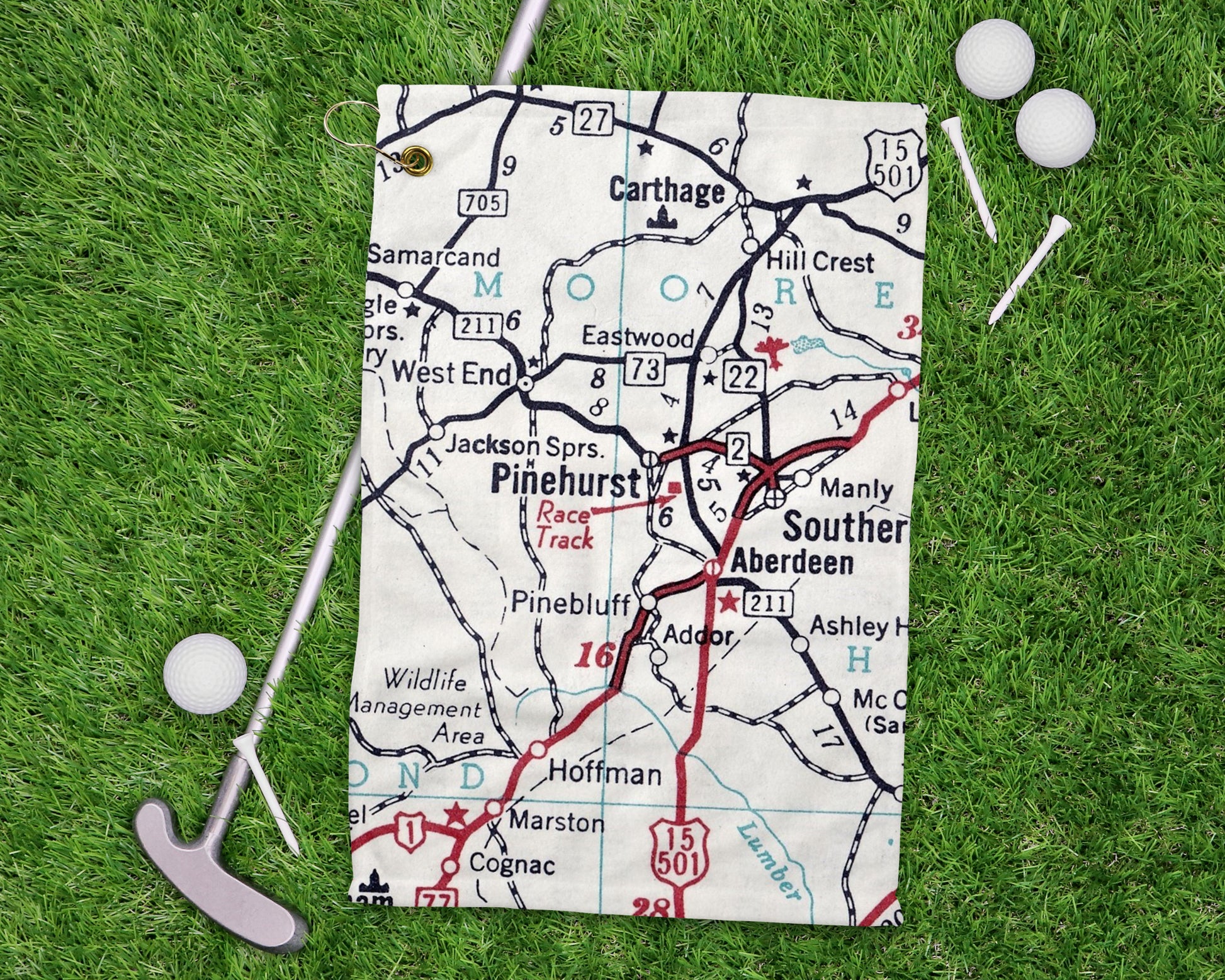 Pinehurst North Carolina golf towel primary image