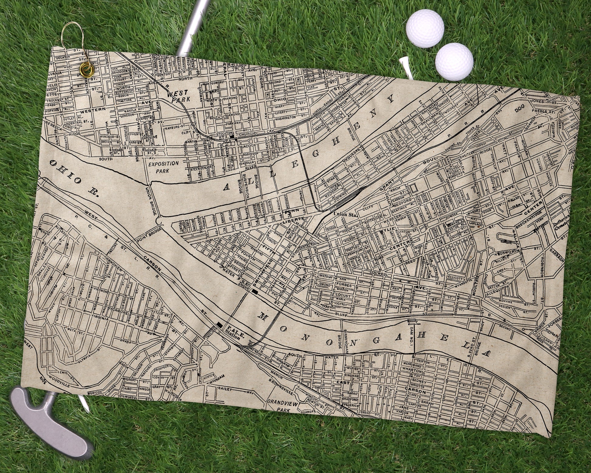 Pittsburgh Pennsylvania golf towel primary image