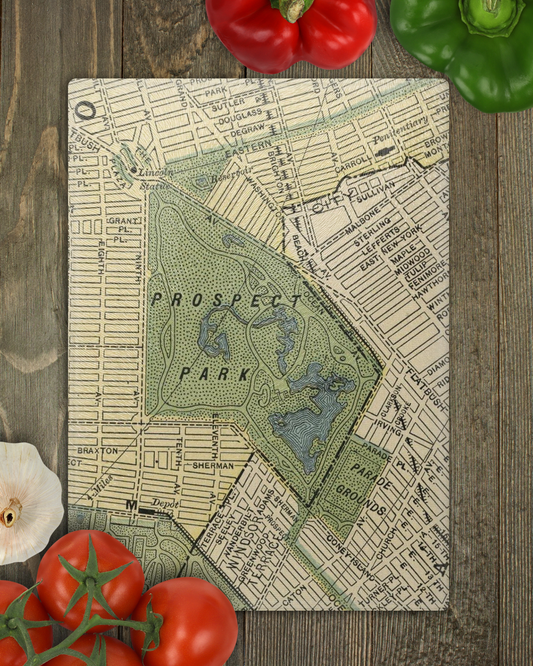 Prospect Park Brooklyn New York Map Cutting Board