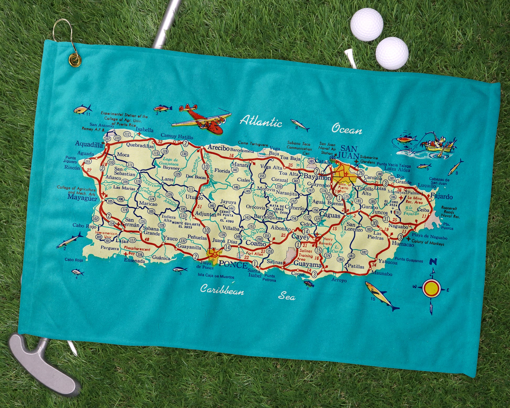 Puerto Rico golf towel primary image