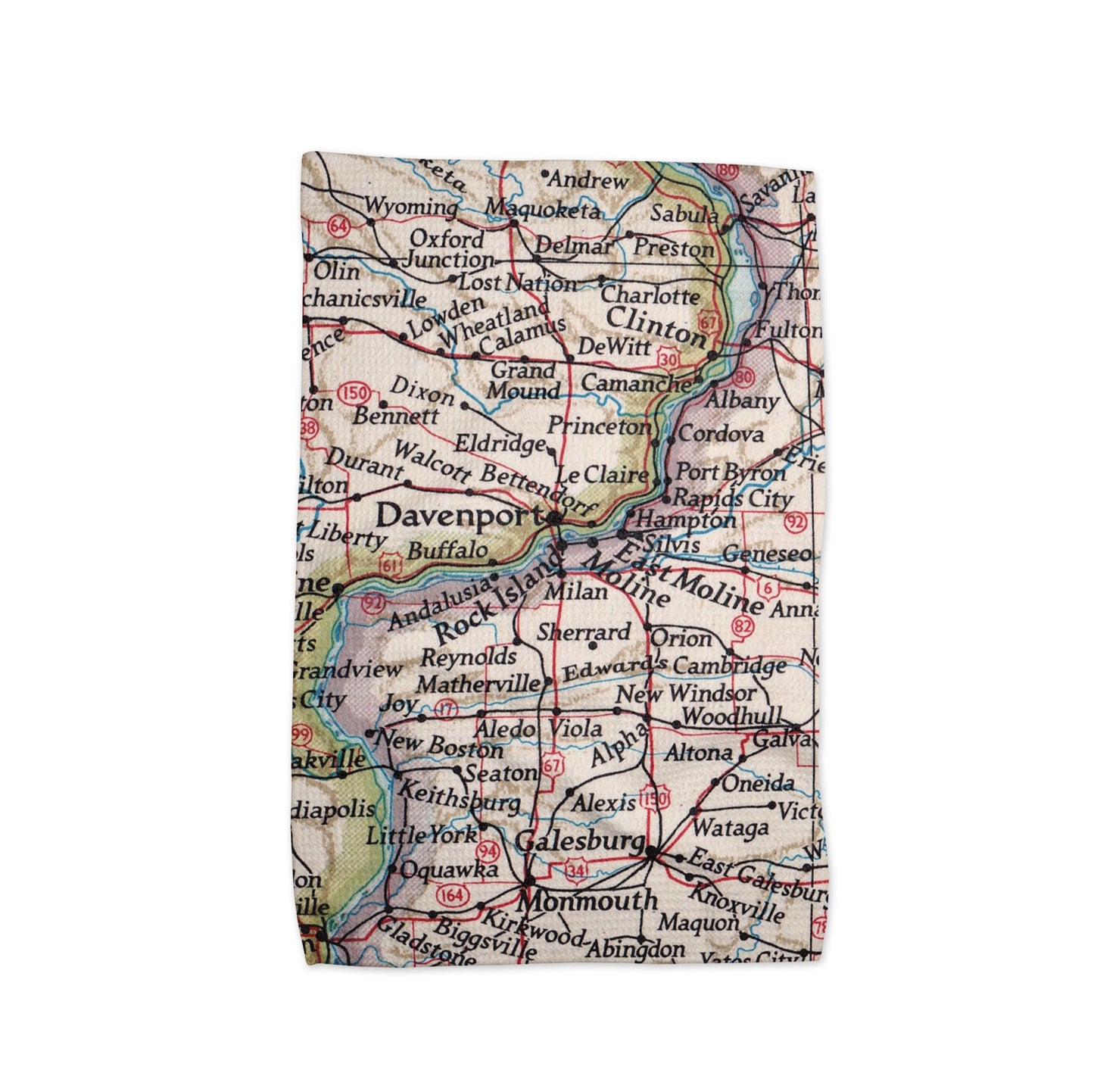 Quad Cities Kitchen Towel | Bettendorf • Moline • Rock Island • Davenport