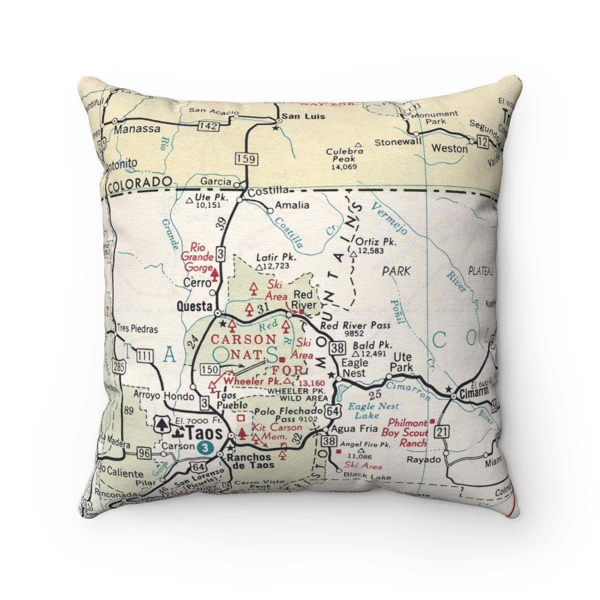 Red River New Mexico pillow