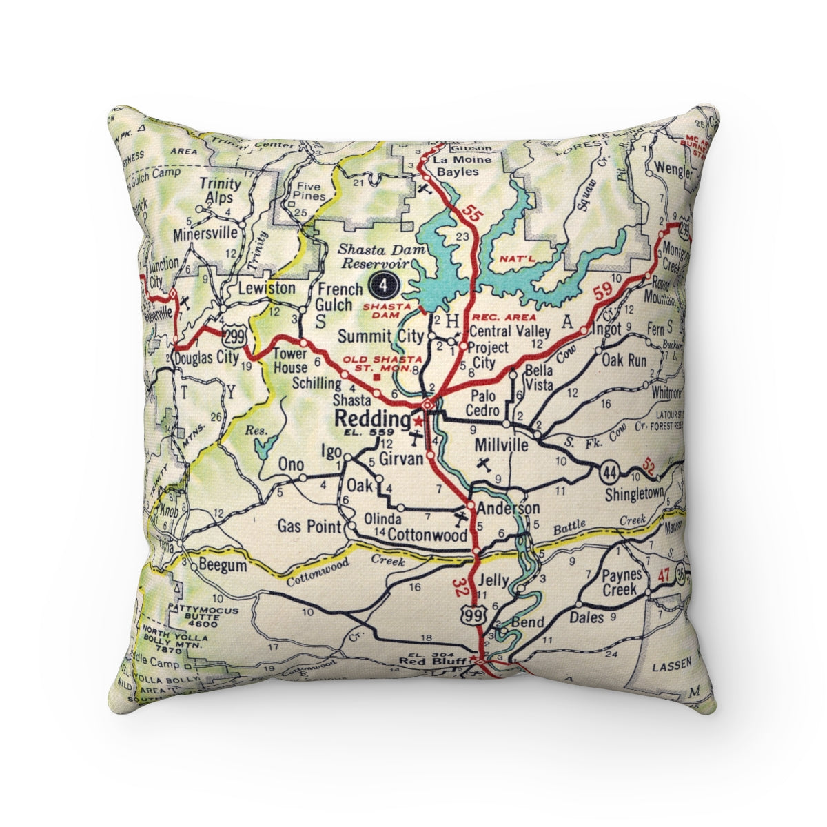 Redding California pillow