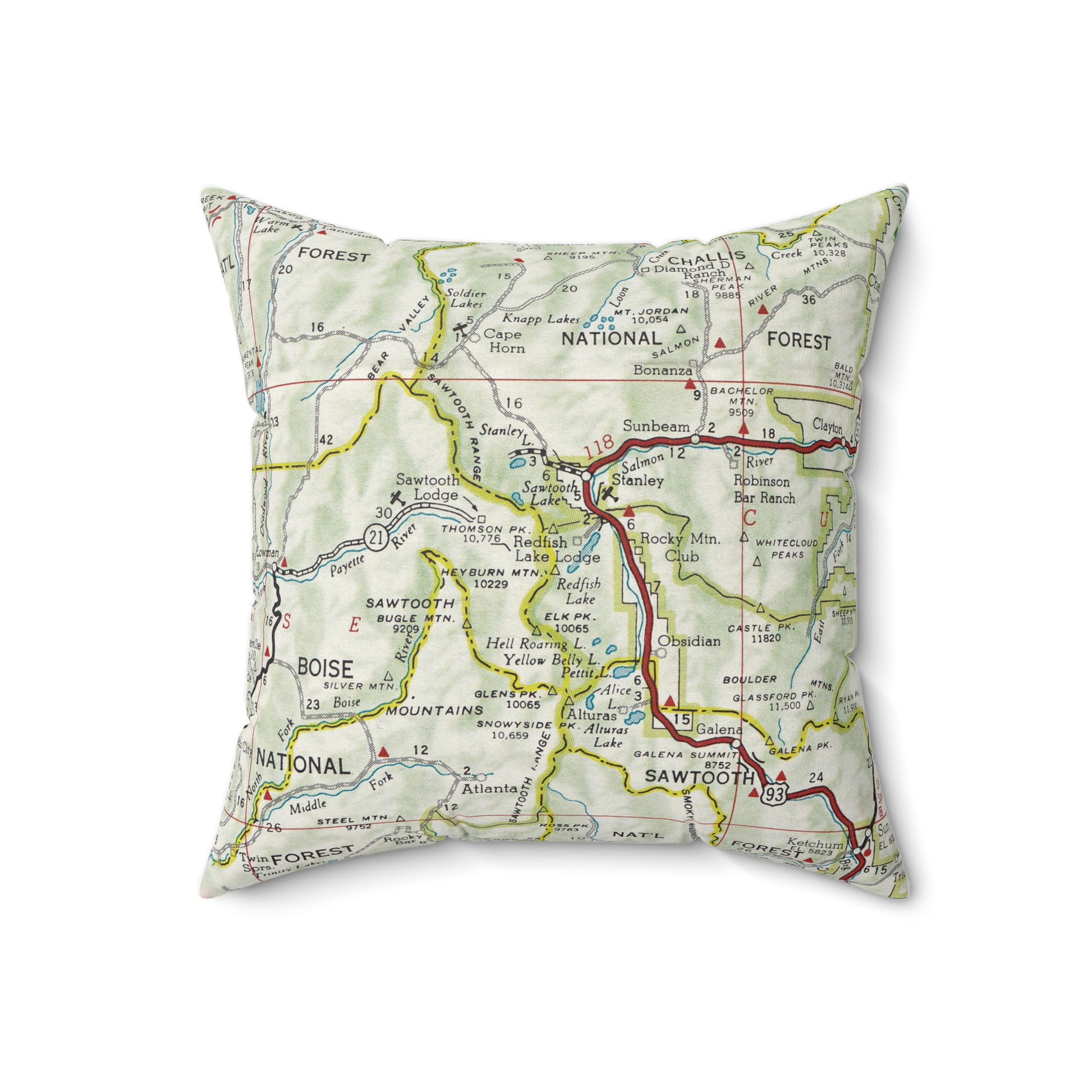 Redfish Lake Idaho pillow