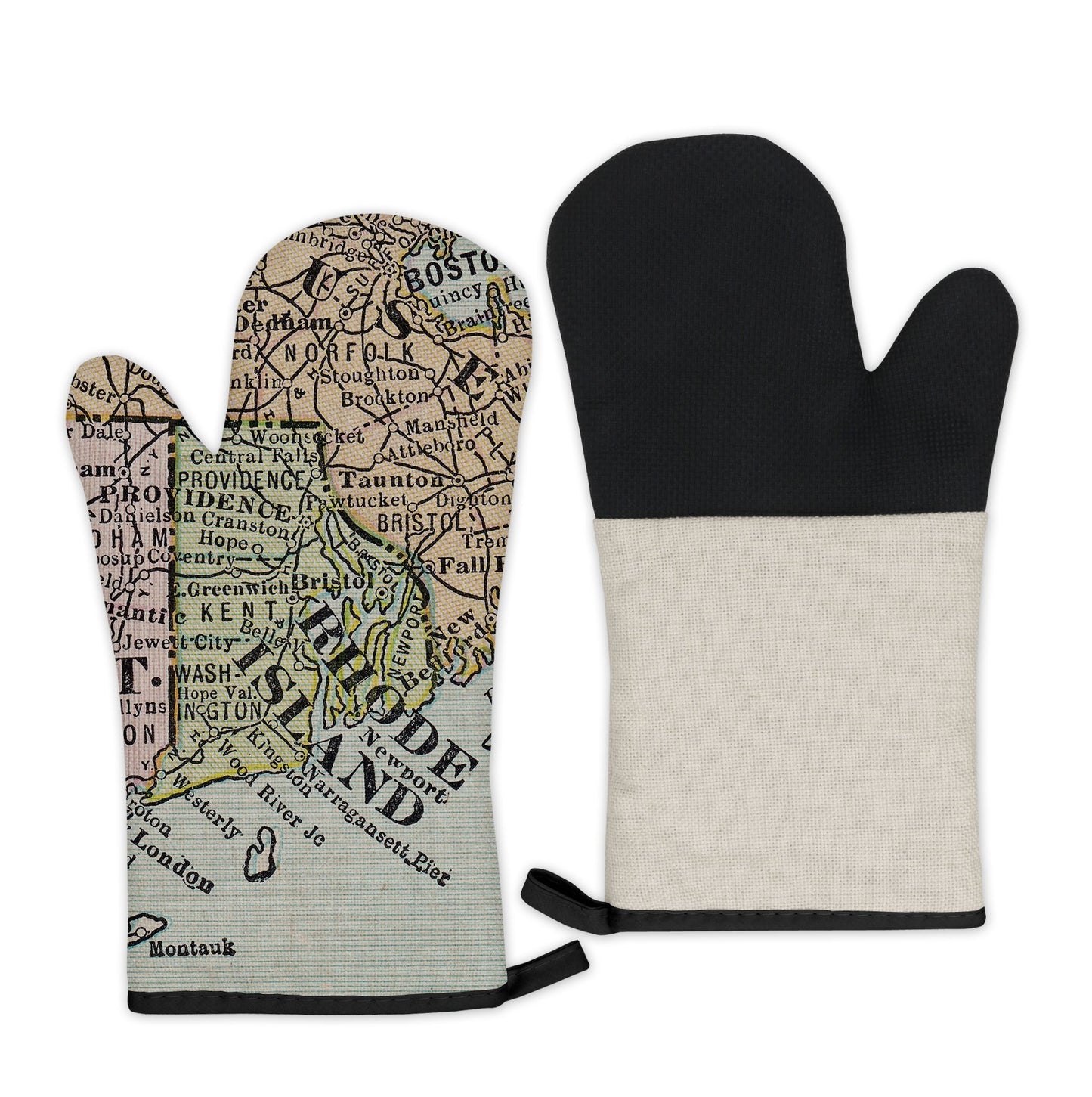 Rhode Island Map Oven Mitt | Vintage-Inspired Kitchen Gift