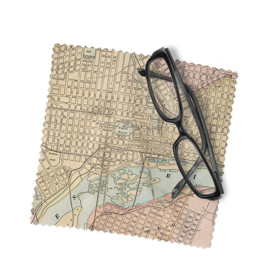 Richmond Virginia Map Lens Cloth | Richmond Microfiber Glasses Cleaner | Travel Gift