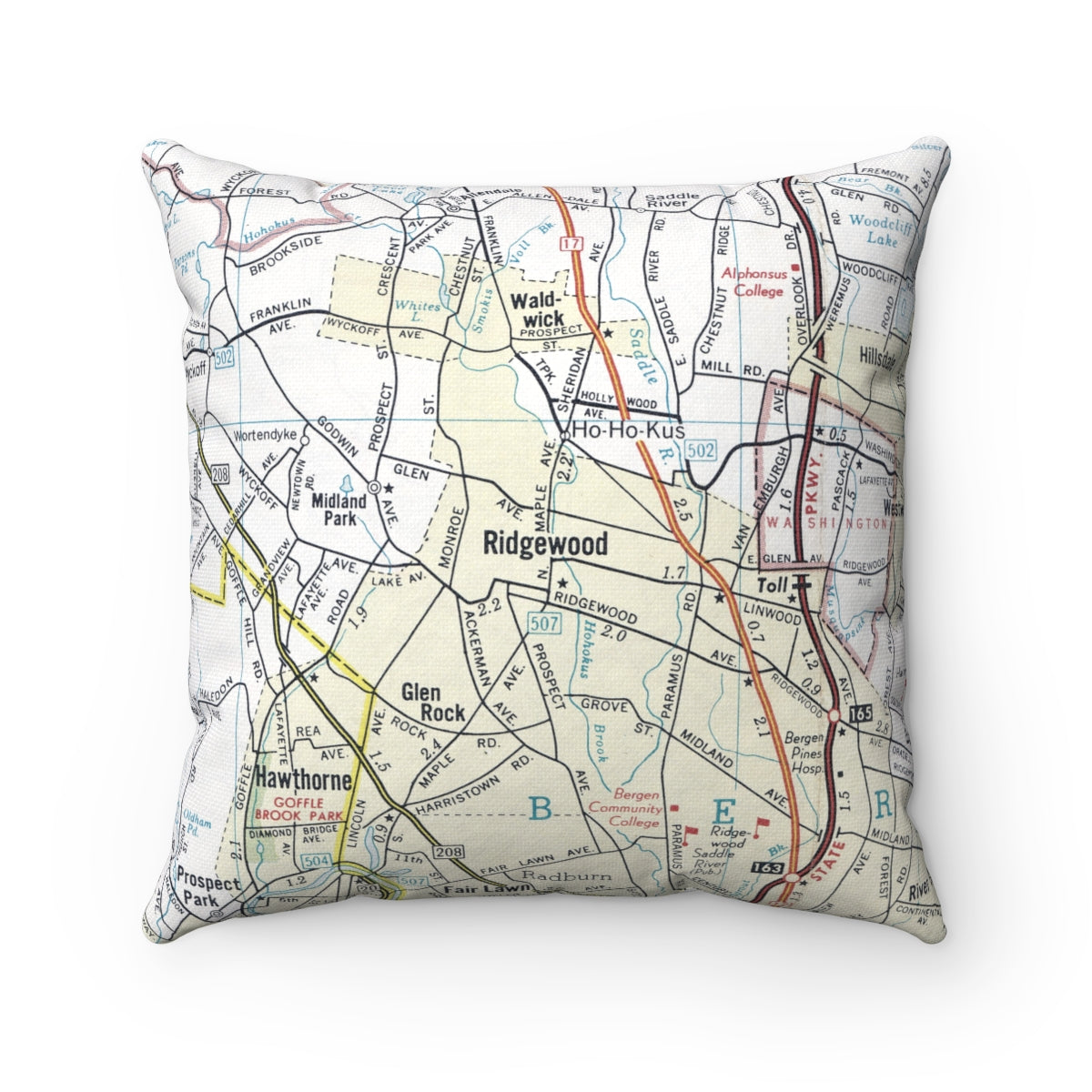 Ridgewood New Jersey pillow