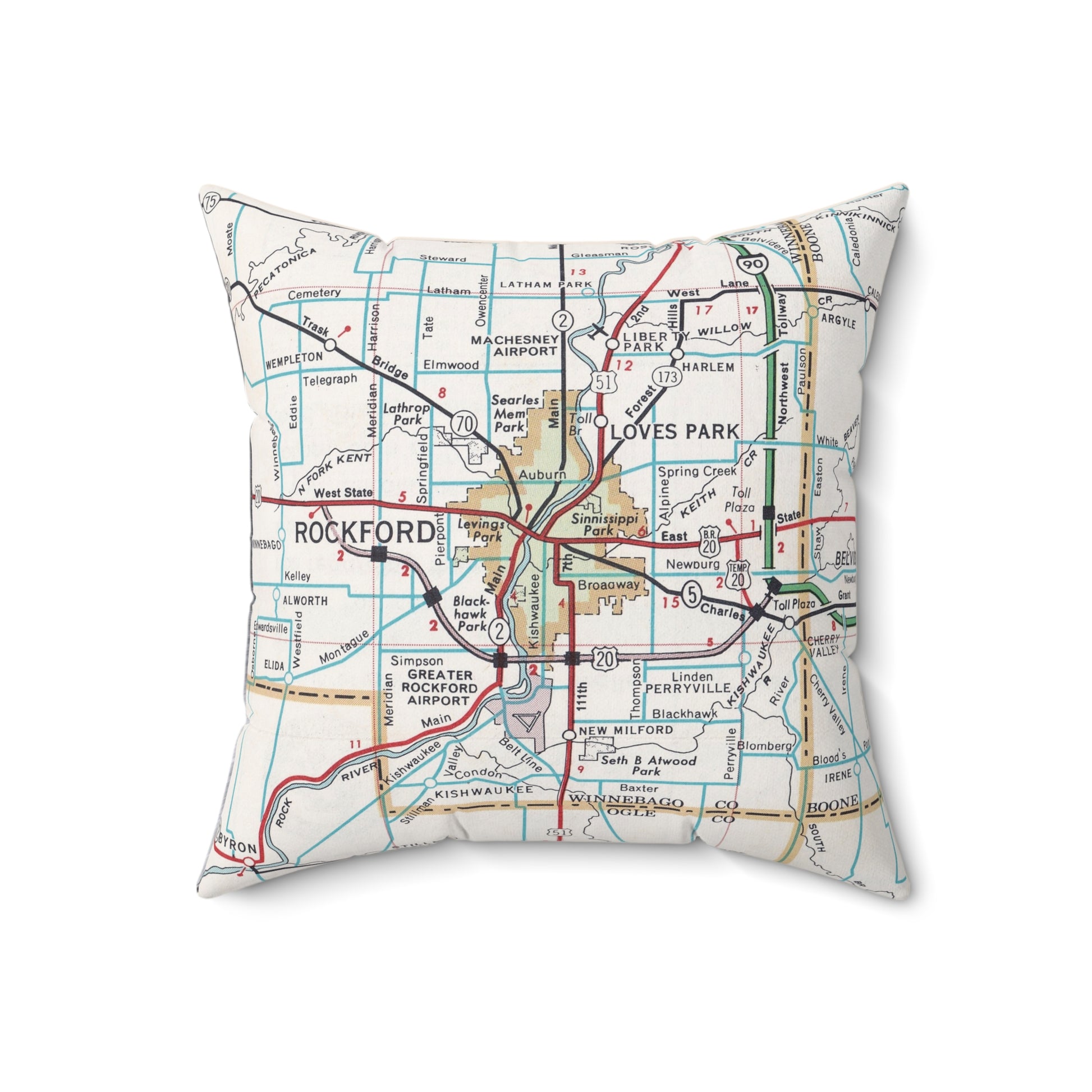 Rockford Illinois pillow