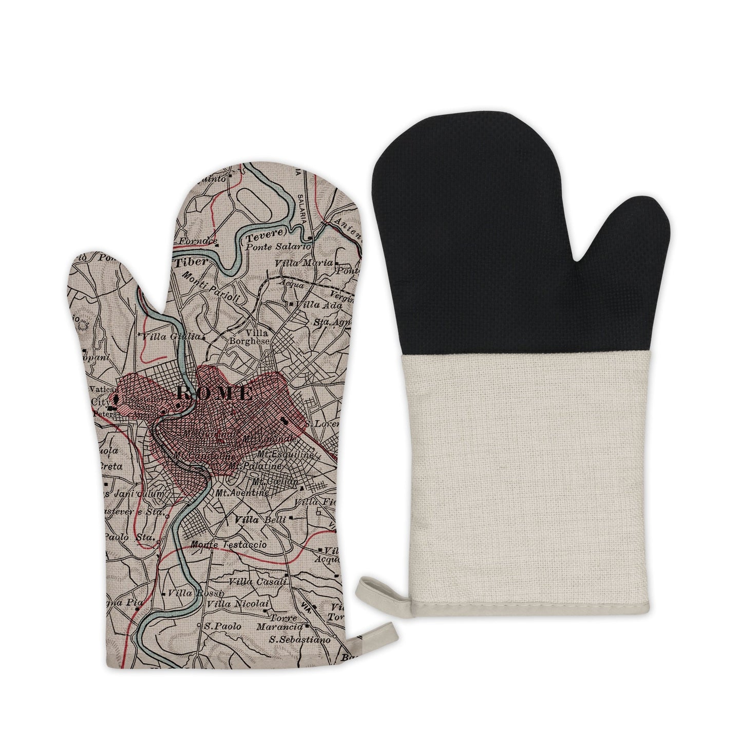 Rome, Italy Map Oven Mitt | Vintage-Inspired Kitchen Gift