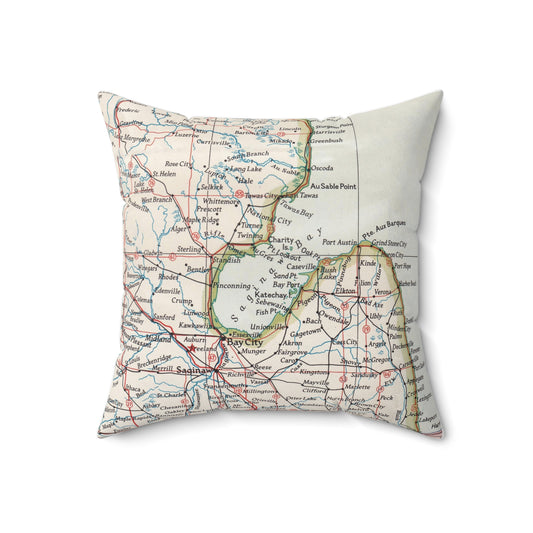 Saginaw Bay Michigan pillow