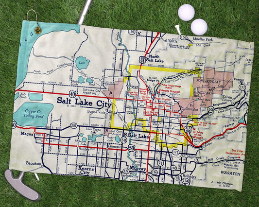 Salt Lake City Utah golf towel primary image