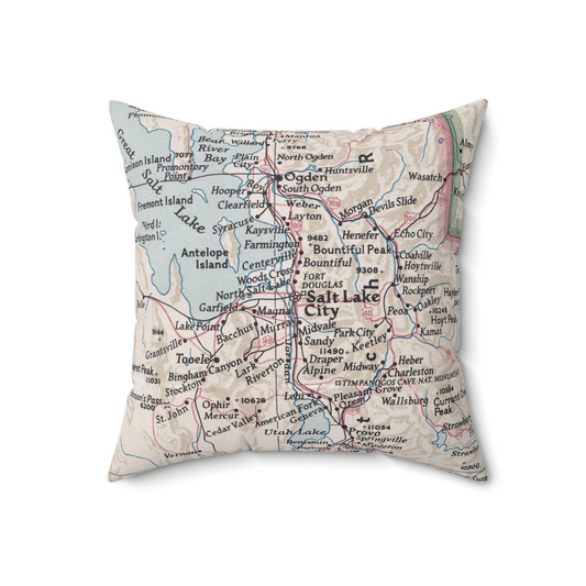 Salt Lake City Utah pillow