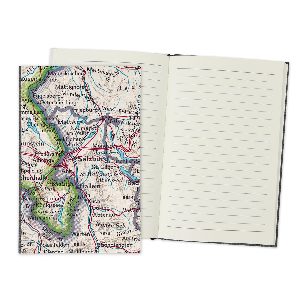 Salzburg Austria Vintage Map Travel Journal
