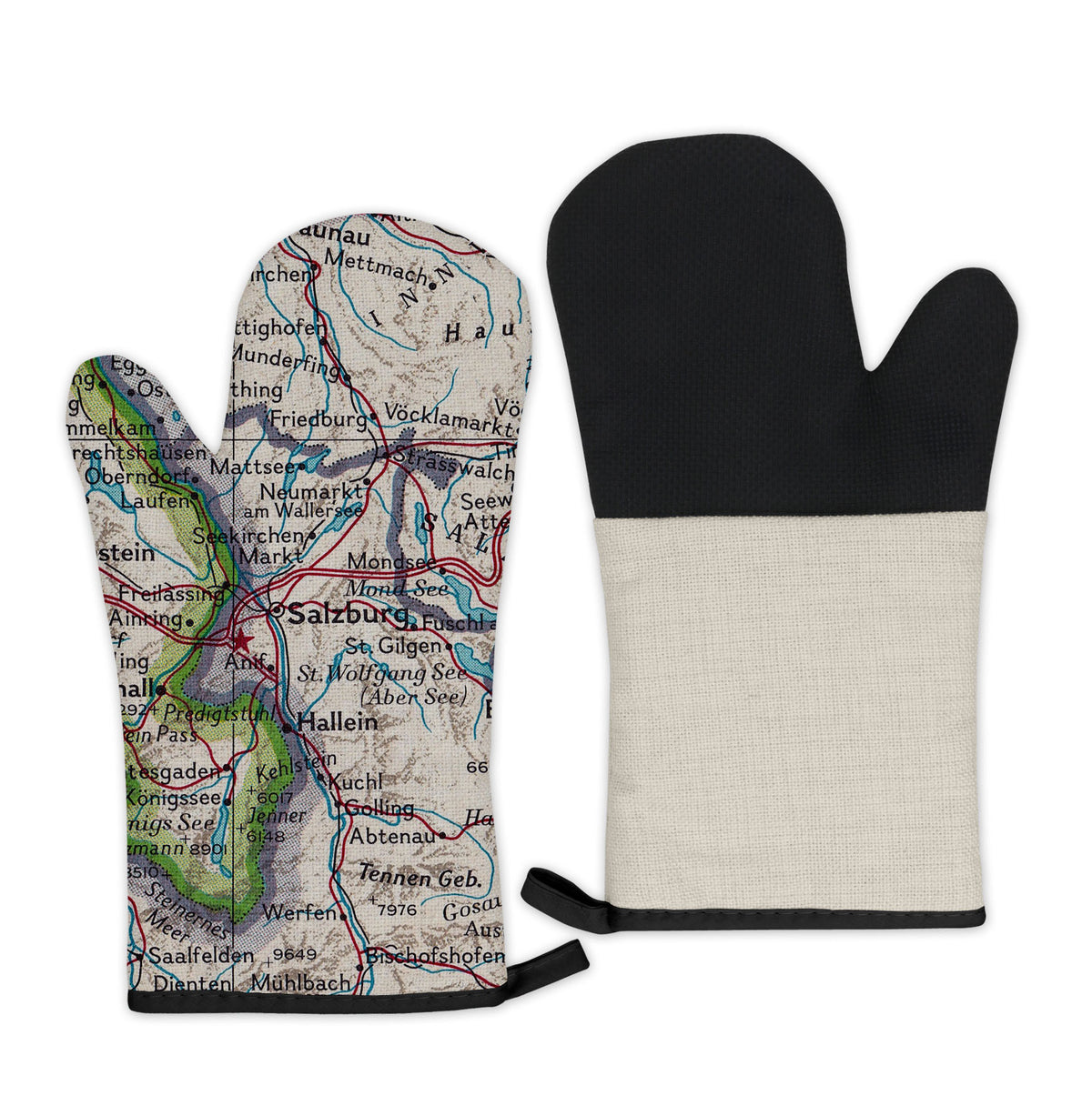Salzburg Austria Vintage Map Oven Mitt | Travel Gift
