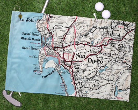 San Diego California golf towel primary image