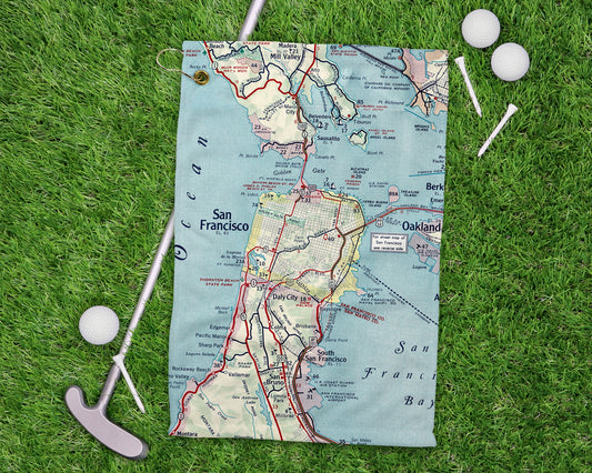 San Francisco California golf towel primary image