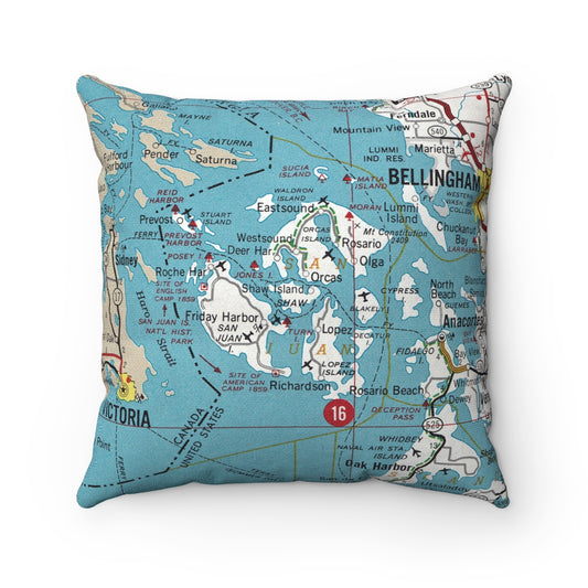 San Juan Islands Washington pillow