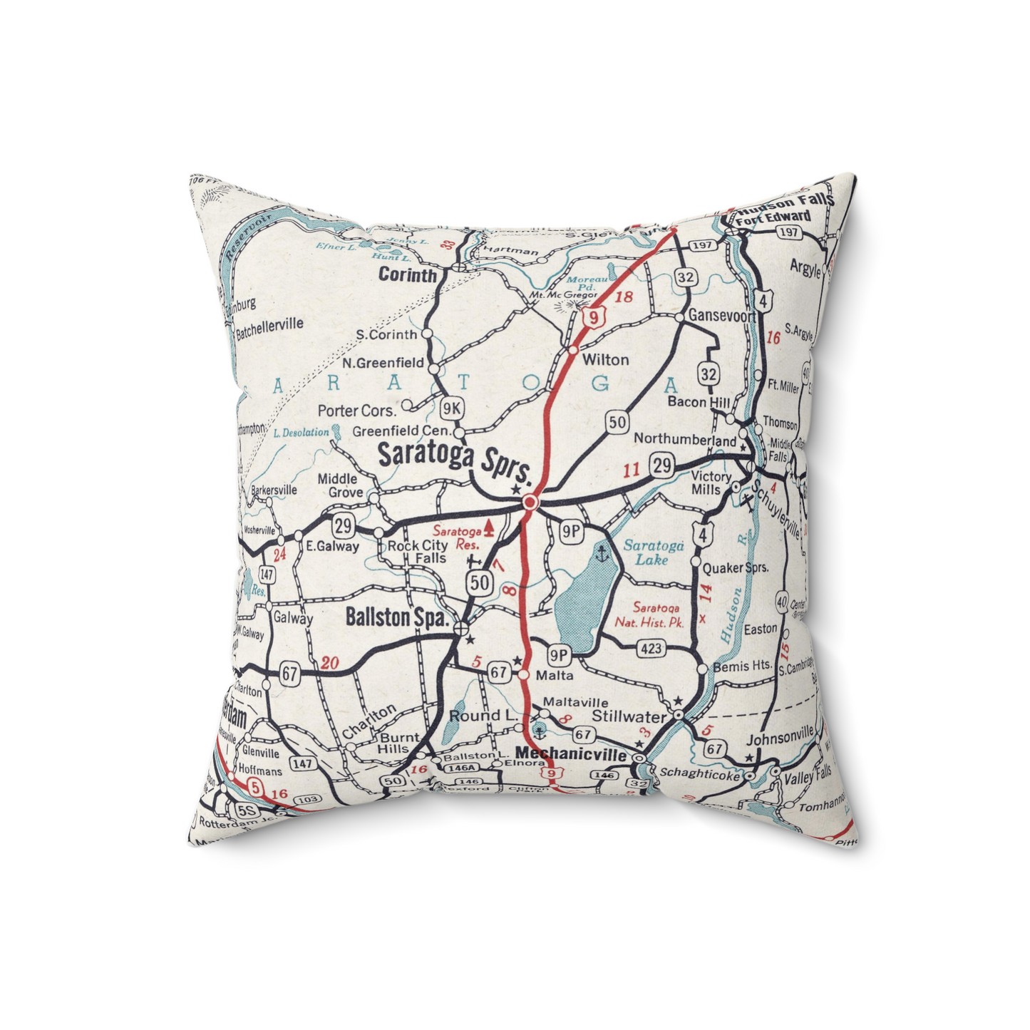 Saratoga Springs New York pillow
