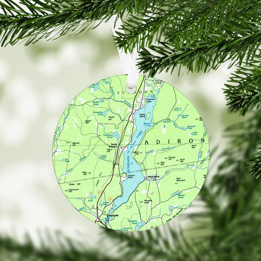 Seabrook Beach New Hampshire Vintage Map Ornament