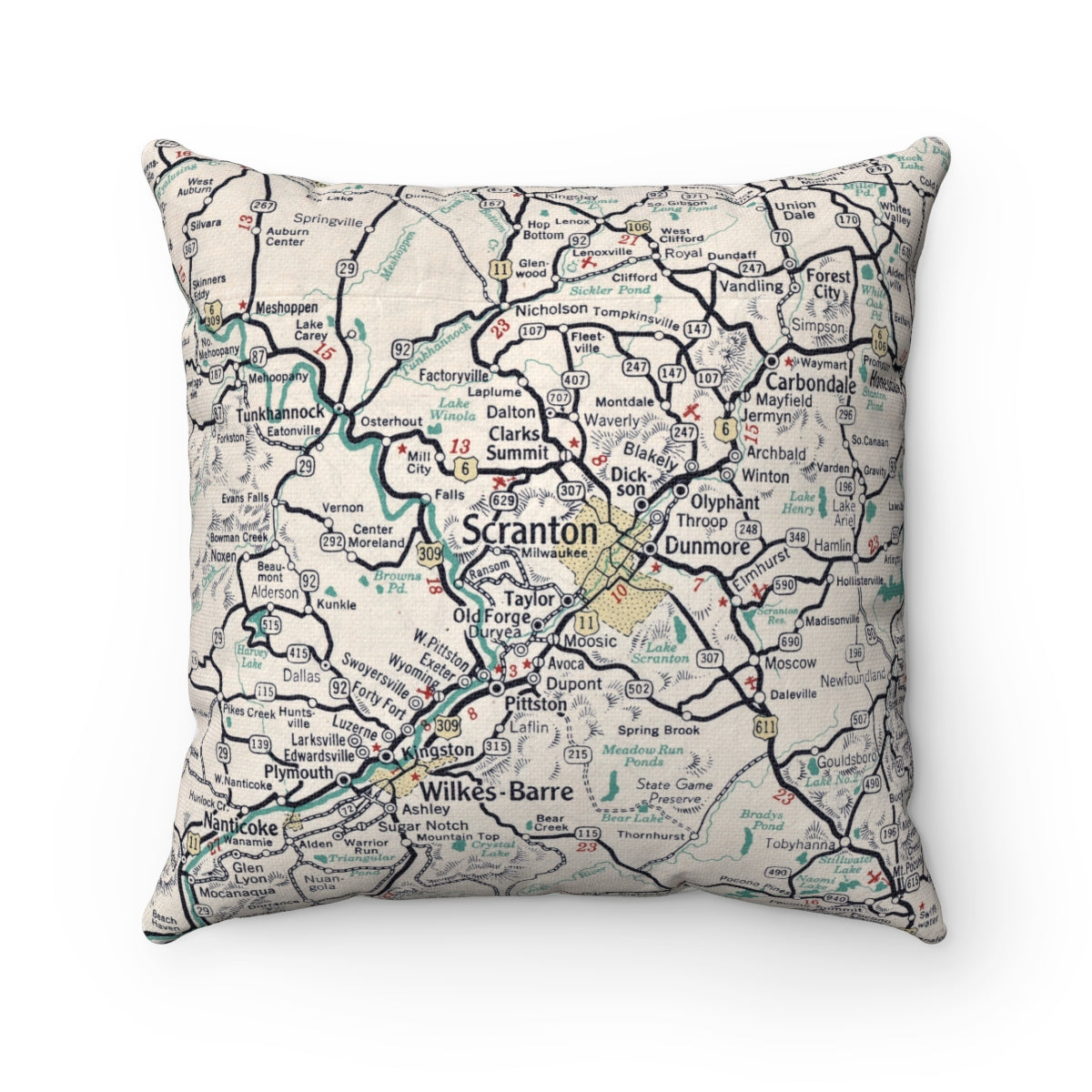 Scranton Pennsylvania pillow