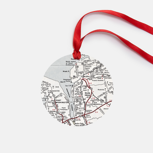 Sea Cliff New York Vintage Map Ornament