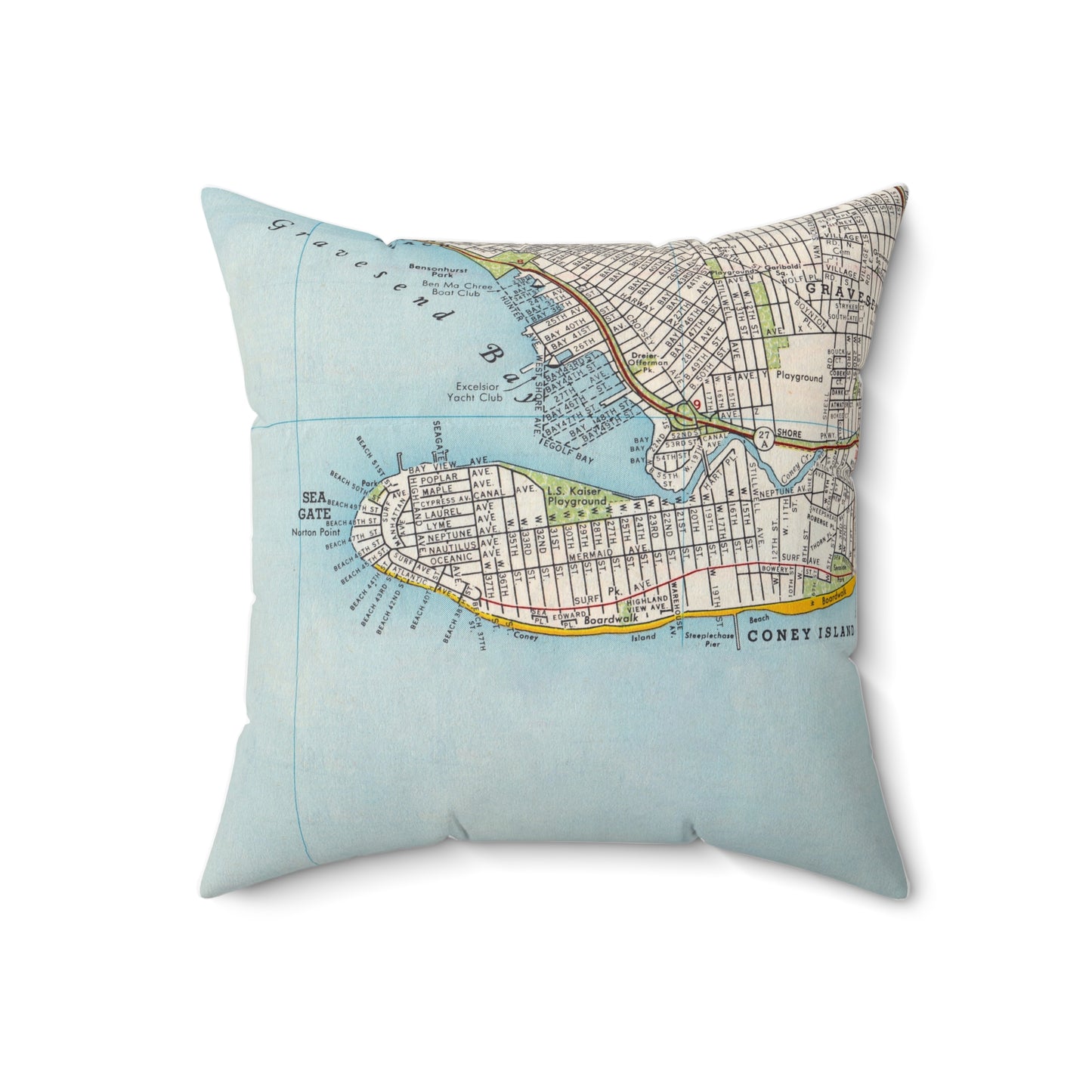 Sea Gate Brooklyn pillow