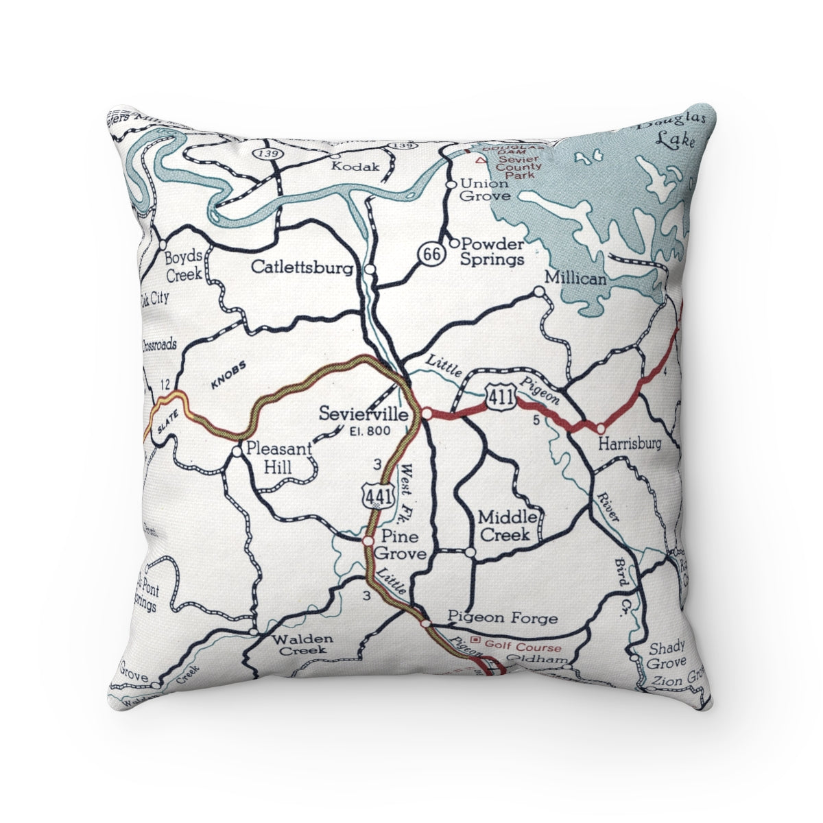 Sevierville Tennessee pillow