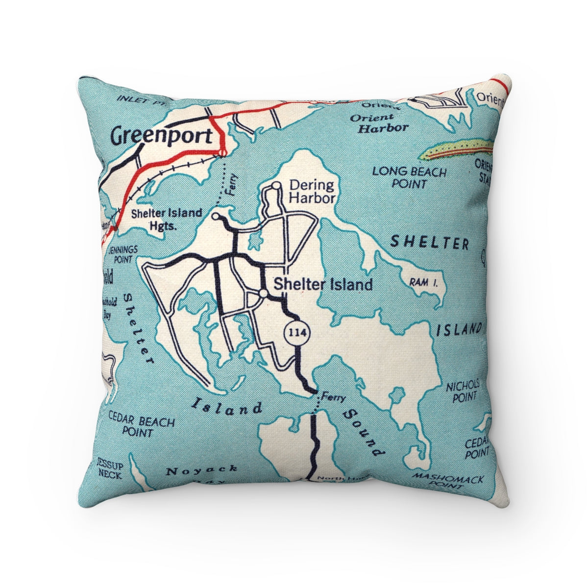 Shelter Island New York pillow