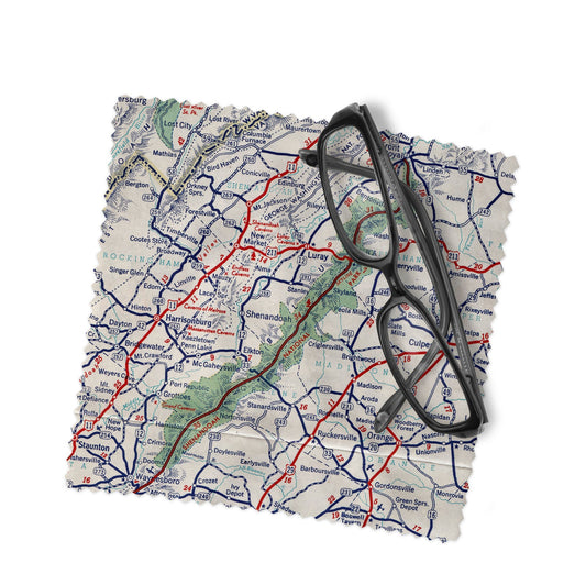 Shenandoah National Park Map Lens Cloth | Shenandoah Microfiber Glasses Cleaner | Travel Gift