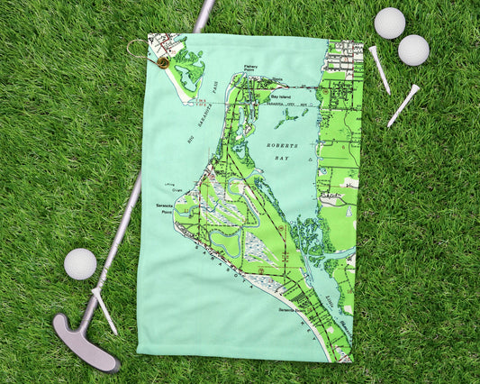 Siesta Key Florida golf towel primary image