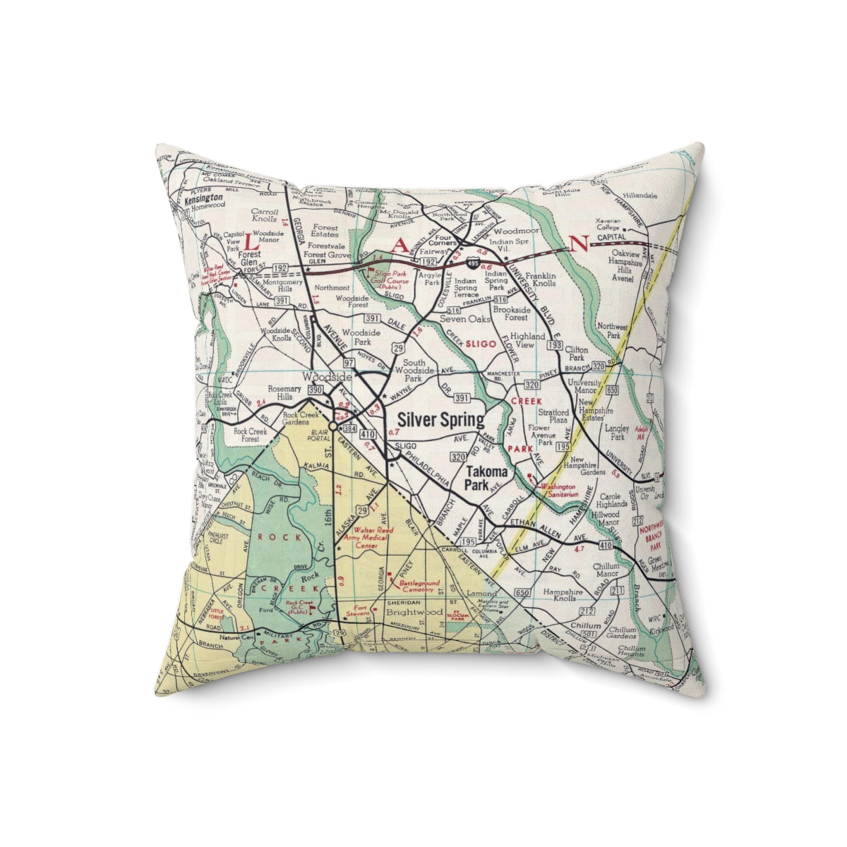 Silver Spring Maryland pillow