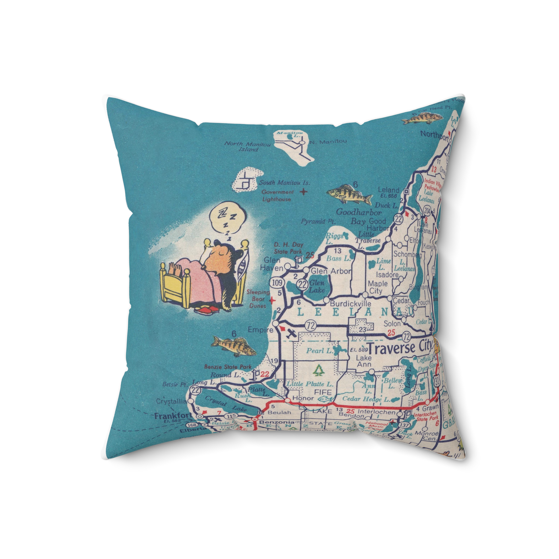 Sleeping Bear Dunes Michigan pillow