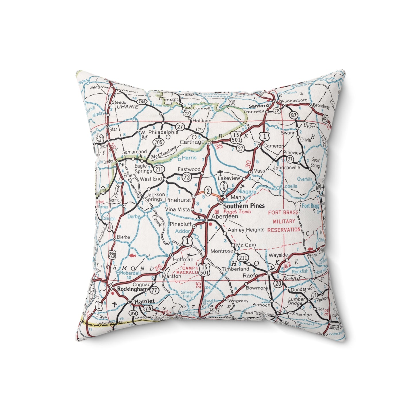Southern Pines Aberdeen Pinehurst North Carolina pillow