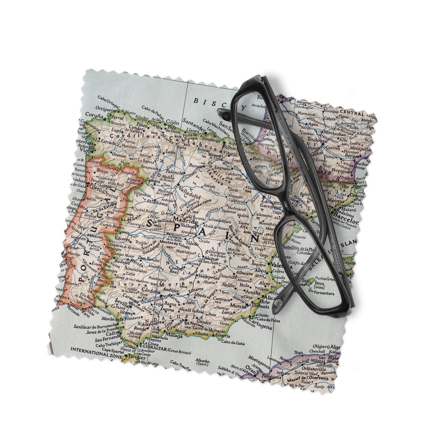 Spain Map Lens Cloth | Spain Microfiber Glasses Cleaner | Travel Gift