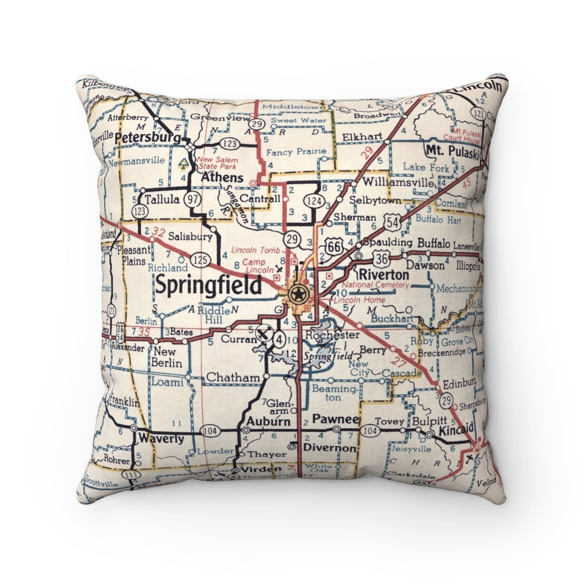 Springfield Illinois pillow