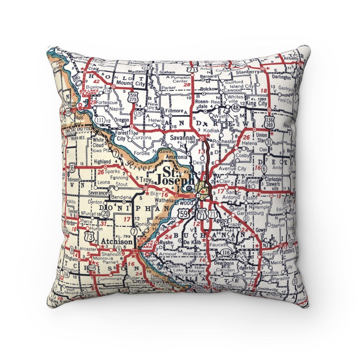 St Joseph Missouri pillow