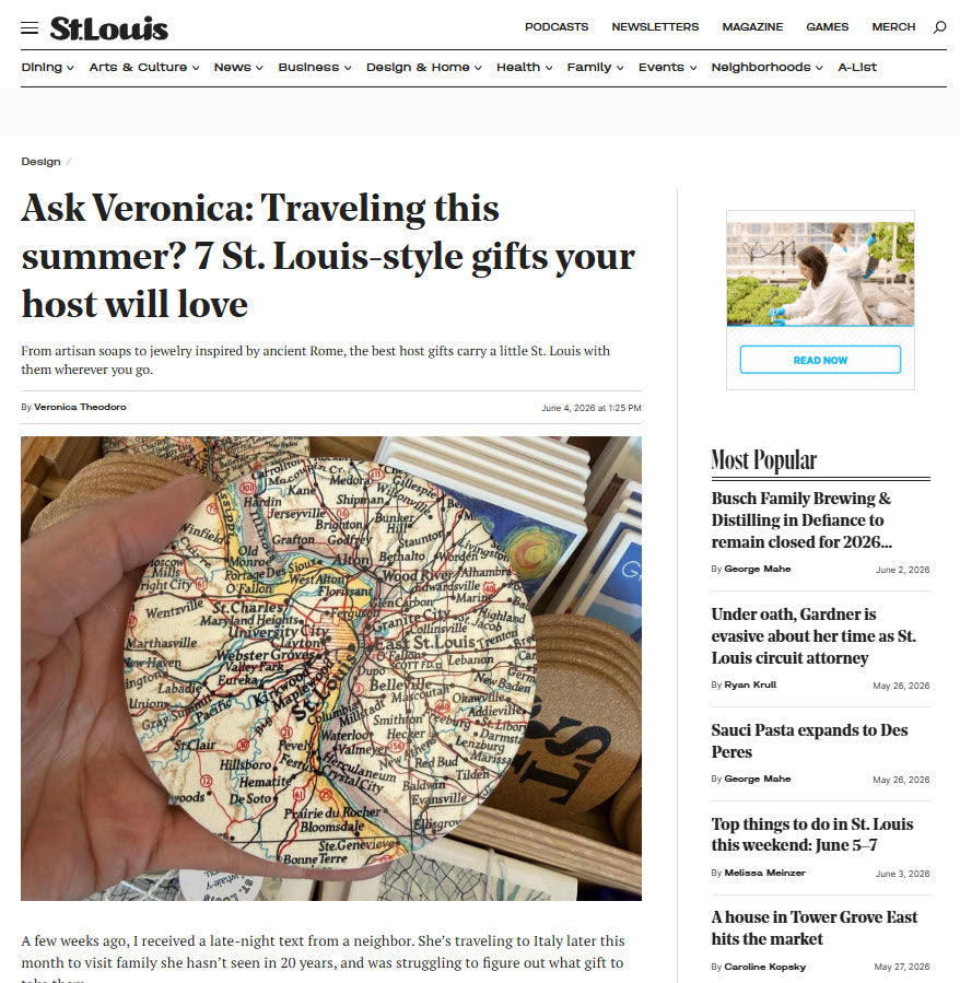Bushwick Brooklyn New York Vintage Map Ceramic Coaster Set of 4