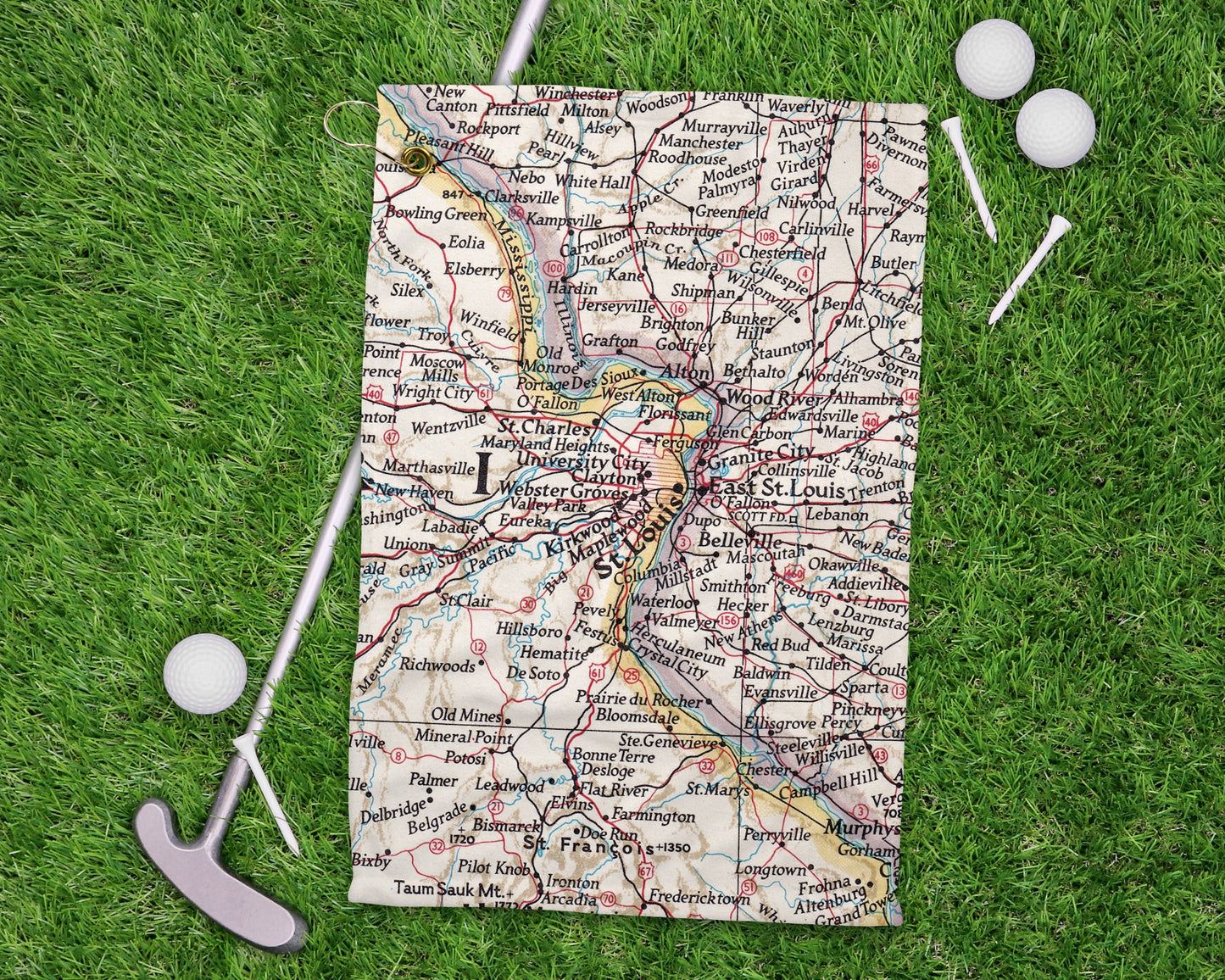 St Louis Missouri golf towel primary image